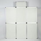 6+1 Panel Trade Show Presentation Board, 82.6" H x 70.8" W Portable Display Panel System, Folding 6 Panels Exhibition Boards Single Sided Tabletop Display 6 Panels,Hook & Loop-Receptive Fabric