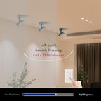 15W LED Dimmable and Zoomable Ceiling Spotlight with Anti-Glare Honeycomb Mesh | Adjustable Spot Light for Living Room, Gallery | 10°-55° Zoom，10%-100% Dim，3000K, CRI 98, Flicker-Free, Black