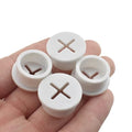 HAHIYO 4Pcs 0.8Inch/20mm White Flexible Rubber Desk Grommet Wire Grommet Cable Management Cord Hole Cover Desk Wire Hole Insert Wire Organizer for Computer Office Home School Equipment Systems