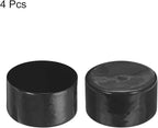uxcell 4pcs Rubber End Caps 90mm ID Vinyl Round End Cap Cover Screw Thread Protectors Black, 50mm Height