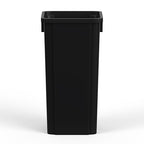 23 Gallon Black Square Commercial Trash | Garbage Can - Outdoor, Office, Restaurant, School, Kitchen