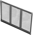 Repa Market 12x8 Inch Air Vent Cover/Black Galvanized Steel Louvered Grill Cover with Mesh Screen/Wall or Ceiling Vent/Durable Flush Mount HVAC Register for Indoor and Outdoor Ventilation