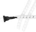 Spiral Wire Wrap, 9.84ft, 16.4ft, 33ft Spiral Cable Wrap Sleeve Hose for Computer, Power, Audio & Video Cords Stop Cord Tangle and Detangler (White, 12mm (15/32")-16.4ft)