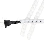 Spiral Wire Wrap, 9.84ft, 16.4ft, 33ft Spiral Cable Wrap Sleeve Hose for Computer, Power, Audio & Video Cords Stop Cord Tangle and Detangler (White, 8mm (5/16")-33ft)