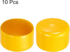 uxcell 10pcs Rubber End Caps 65mm(2.6 Inch) ID Vinyl Round End Cap Cover Screw Thread Protector Yellow