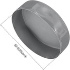uxcell 4pcs Rubber End Caps 200mm ID Vinyl Round End Cap Cover Screw Thread Protectors Light Gray, 50mm Height