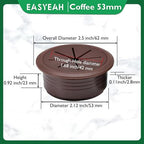 2 Pcs Desk Grommet 2-1/16" / 53 mm, Desk Hole Cover for Cables Coffee, Cable Grommet ABS Plastic, Desk Hole Grommet for Home & Office Pc, Detachable Cable Cord Organizer