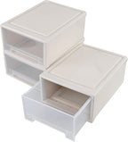 17.5 Quart Plastic Stacking Storage Drawer, Large Stackable Drawer Unit, 3 Packs