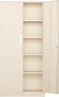 INTEGREAT Metal Storage Cabinet,71" Grey Office Metal Cabinet with Locking Doors and Adjustable Shelves,Steel Locking Cabinets for Office,Home,Garage,Gym,School