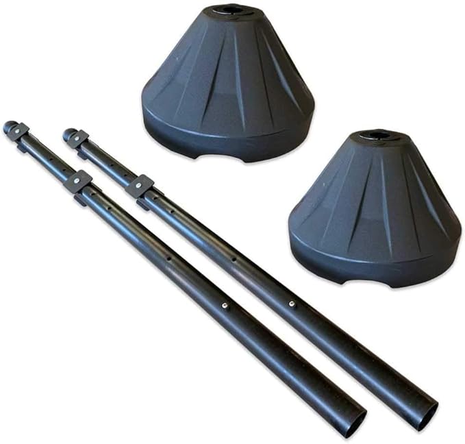 Tip-n-Roll Portable Pole 2 Sign Holder | 18"w x 12"h Wheeled Base | Black Base | 48”h Pole (PP2)