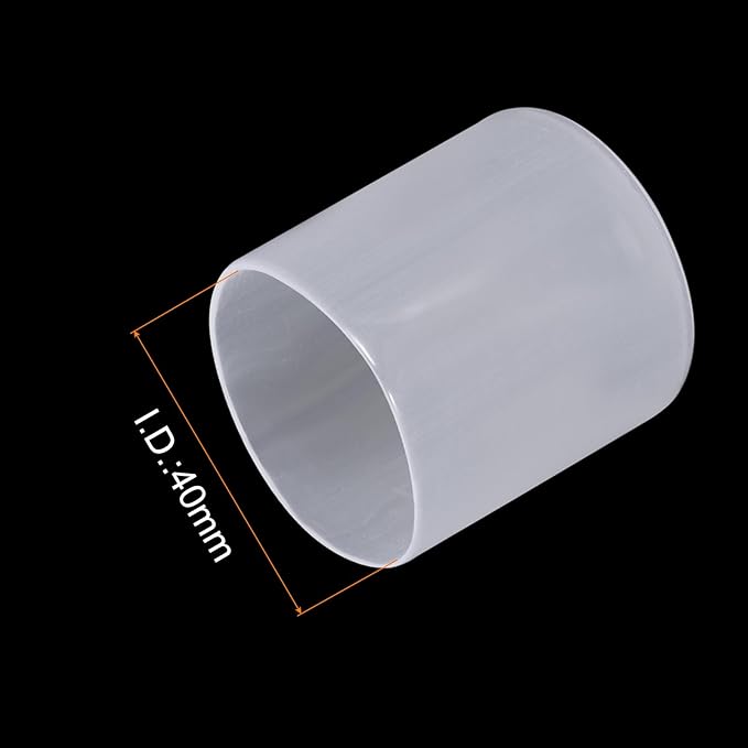 uxcell 4pcs Rubber End Caps 40mm ID Vinyl Round Tube Bolt Cap Cover Screw Thread Protectors Clear, 40mm Height