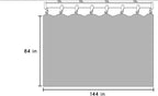 Room Divider Blackout Curtains Flexible Sliding Tracks Sets Ceiling Mounted Rod Window Curtain Privacy Separation for Bedroom Living Rooms,1 Panel Grey Drape and Black Track Set-W144xH84 in