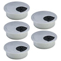 5 Pcs Desk Grommet 2" / 50 mm, Desk Cord Hole Cover, Cable Grommet ABS Plastic, Desk Hole Grommet for Home & Office Pc, Detachable Cable Cord Organizer-Silver Sand