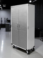 Heavy Duty Storage Solid Stainless Steel Cabinet with Lockable, Adjustable Shelf, Metal Garage Organizer (Granite, 36" W x 18" D x 72" H)