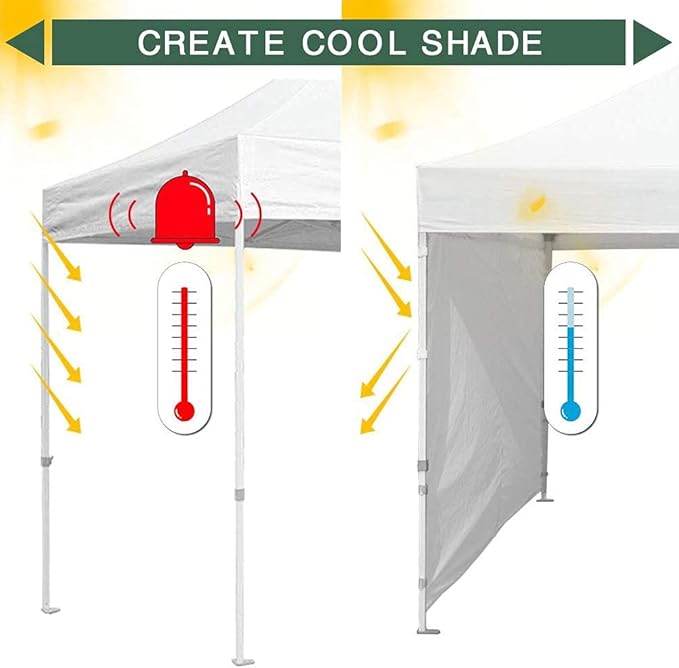 Eurmax USA Instant Canopy SunWall Camping Tent Tarp Shelter 10x15, Sidewall Only (White)