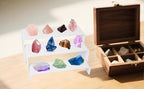 Acrylic Display Risers 2 Sets 3 Tier Cupcake Stand for Dessert Jewelry Pop Figures Shelves Retail Shoe Showcase (White)