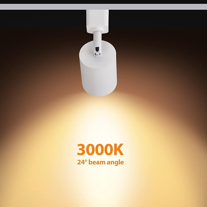 VANoopee 12-Light LED Track Lighting Kit with 13FT H Type Track Lighting Rail, Dimmable LED Track Light Heads Modern Kitchen Track Lighting Fixtures Ceiling Spot Light 3000K 24° CRI90+ 10W 800lm White