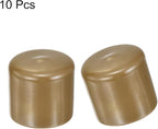 uxcell 10pcs Rubber End Caps 44mm(1 3/4") ID Vinyl Round End Cap Cover Screw Thread Protectors Light Brown