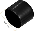 uxcell 5pcs Rubber End Caps 2 1/8"(54mm) ID Vinyl PVC Round Tube Bolt Cap Cover Screw Thread Protectors Black