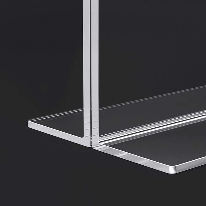 HIIMIEI 8.5x11 Acrylic Sign Holder Horizontal Table Menu Display Stand, Clear Plastic 8.5x11 Double Sided Picture Frames for Desk Display(12 Pack)