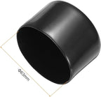 uxcell 10pcs Rubber End Caps 63mm(2 1/2 Inch) ID Vinyl Round End Cap Cover Screw Thread Protector Black