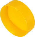 uxcell 4pcs Rubber End Caps 160mm(6.3 Inch) ID Vinyl Round End Cap Cover Screw Thread Protectors Yellow, 50mm Height
