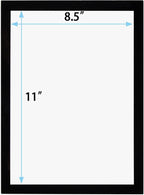 8.5x11 Magnetic Sign Holder Wall Mount,Self-Adhesive Plastic Display Frames,Clear PVC Sign Holder with Magnet Strip Border for Window/Door/Fridge/Document Notice Paper(12Pcs,Black)