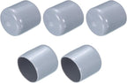 uxcell 5pcs Rubber End Caps 30mm ID PVC Vinyl Round Tube Bolt Cap Cover Screw Thread Protectors Grey
