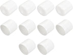 uxcell 10pcs Rubber End Caps 26mm ID Vinyl Round End Cap Cover Screw Thread Protectors White