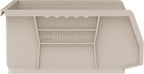 Akro-Mils 30255 AkroBins Plastic Storage Bins, Space-Saving Stackable Bins for Garage, Pantry, Craft Organization, 11-" x 16-" x 5-", Clear, 6-Pack