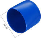 uxcell 20pcs Rubber End Caps 36mm ID Vinyl PVC Round Tube Bolt Cap Cover Screw Thread Protectors Blue