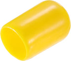 uxcell 20pcs Rubber End Caps 9mm ID Vinyl PVC Round Tube Bolt Cap Cover Screw Thread Protectors Yellow