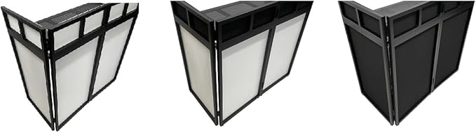 Cedarslink BEAST-8 Large 46" Wide DJ Event Facade White/Black Scrim Booth+ UPPER/LOWER COLOR MIXING INCLUDED! All Aluminum Build only 22 LB