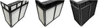 Cedarslink BEAST-8 Large 46" Wide DJ Event Facade White/Black Scrim Booth+ UPPER/LOWER COLOR MIXING INCLUDED! All Aluminum Build only 22 LB