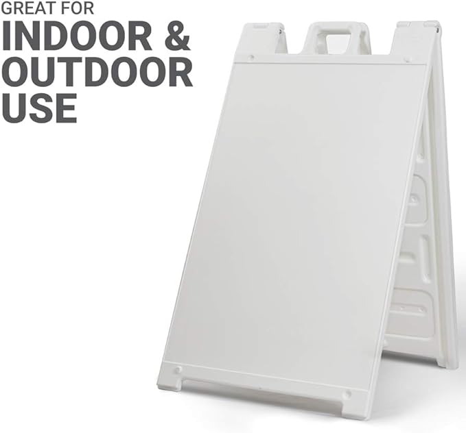 GotPrint A Frame Sign | Open for Business Signs 24" x 36" Inch | Comes with Pre-Designed Folding Sidewalk Sign with Stand Standard White Sandwich Board