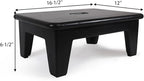 CONSDAN Step Stool for Bed - USA Grown Oak, Wooden Stool for Adults and Seniors, 6.5" High, Non-Slip Mat, No Assembly Needed, Solid Wood, Black Color