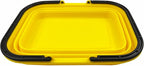 SAMMART 12L (3.17Gallon) Collapsible Tub with Handle - Portable Outdoor Picnic Basket/Crate - Foldable Shopping Bag - Space Saving Storage Container (Golden Yellow)
