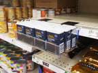 Clear Merchandising Shelf Extender | 10"W x 3"H x 4"D | Heavy Duty Gondola Brackets | Clear