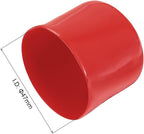uxcell 4pcs Rubber End Caps 47mm ID Vinyl Round End Cap Cover Screw Thread Protectors Red, 40mm Height