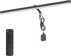 24" Plug in Picture Light for Paintings with Remote Control, 9W LED Art Display Lighting for Gallery, Dartboard, Artwork, Black Wall Mounted Picture Frame Light