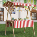 Foldable Vendor Cart with Wheels - Portable Outdoor Concession Stand for Farmers Market, Street Fairs & Events, Commercial Vending Display Counter & Kiosk Stall