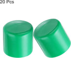 uxcell 20pcs Rubber End Caps 44mm(1 3/4") ID Vinyl PVC Round Tube Bolt Cap Cover Screw Thread Protectors Dark Green