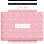 100 Count - 14.5 x 19 inch, Pink Polka Dot - Thank You Poly Mailer Envelope, Mailing Shipping Bags with Self Seal Strip