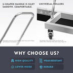 Tennis Court Squeegee Floor squeegee heavy duty concrete floor Squeegee tennis court equipment, Silver Aluminum Frame with Rolling Wheels＋2EAV ,Garage Floor Squeegee Sports Court Maintenance Tool