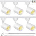 VANoopee 6-Light LED Track Lighting Kit with 6.6FT H Type Track Rails, Dimmable Track Light Heads Bright Ceiling Spotlight Fixture for Kitchen Accent Art, 3000K Warm White, No Flicker 10W 800lm White