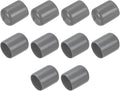 uxcell 10pcs Rubber End Caps 21mm ID Vinyl Round End Cap Cover Screw Thread Protectors Dark Grey