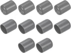 uxcell 10pcs Rubber End Caps 21mm ID Vinyl Round End Cap Cover Screw Thread Protectors Dark Grey