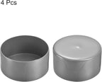 uxcell 4pcs Rubber End Caps 100mm ID Vinyl Round End Cap Cover Screw Thread Protectors Dark Grey, 50mm Height