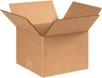 Secure Seal - 8x8x6 Pack of 50 Corrugated Cardboard Packing Shipping Mailing Moving Carton Boxes