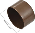uxcell 4pcs Rubber End Caps 70mm(2 3/4") ID Vinyl Round Tube Bolt Cap Cover Screw Thread Protectors Brown, 40mm Height